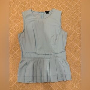Theory Blue/Green Peplum Top